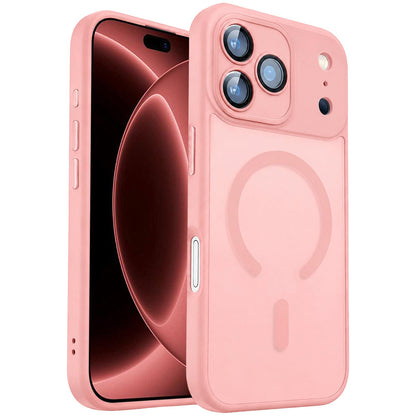 For iPhone 18 Pro Max XDcase Skin Feel Magnetic Frosted Phone Case with Lens Film - Pink - EDA009955001F