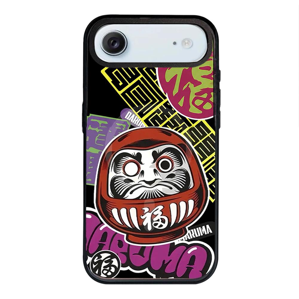 For iPhone Air Daruma Detachable Dual Magnetic PC Hybrid TPU Phone Case - Red Daruma - EDA009955304A