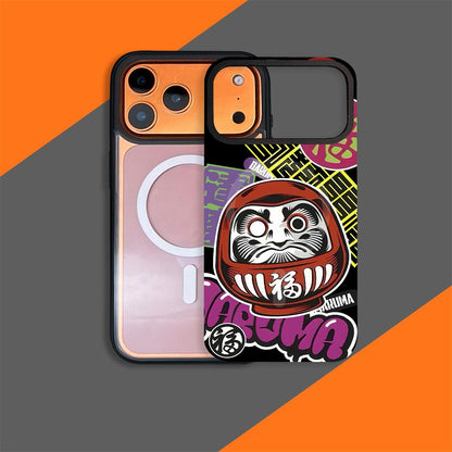 For iPhone Air Daruma Detachable Dual Magnetic PC Hybrid TPU Phone Case - Red Daruma - EDA009955304A