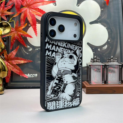 For iPhone Air Daruma Detachable Dual Magnetic PC Hybrid TPU Phone Case - Lucky Cat - EDA009955304C