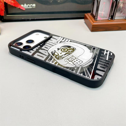 For iPhone Air Daruma Detachable Dual Magnetic PC Hybrid TPU Phone Case - Black and White Daruma - EDA009955304B