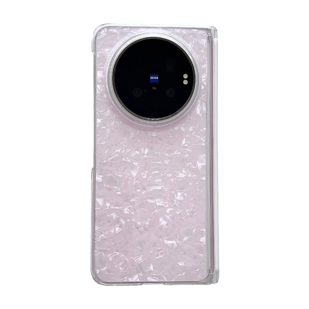 For vivo X Fold6 Magnetic Axis Pearlescent Shell Texture Phone Case - Pink - EDA009956801B