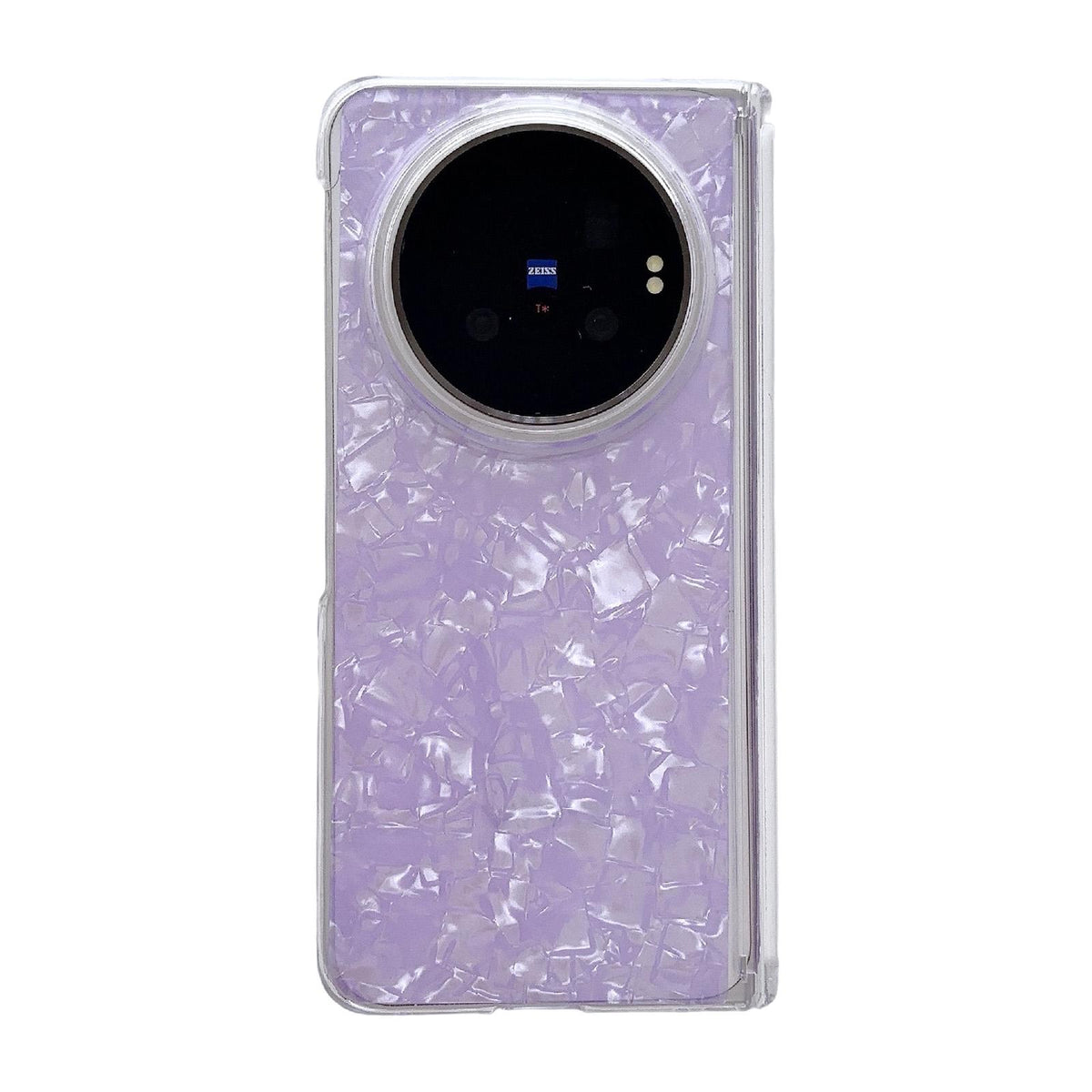 For vivo X Fold6 Magnetic Axis Pearlescent Shell Texture Phone Case - Purple - EDA009956801E