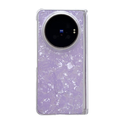 For vivo X Fold6 Magnetic Axis Pearlescent Shell Texture Phone Case - Purple - EDA009956801E