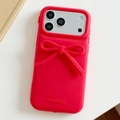 For iPhone 17 Pro Max Bow TPU hybrid PC Bulge Phone Case - Red - EDA009958701A