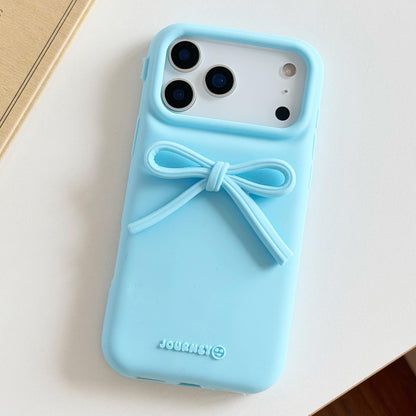 For iPhone 17 Pro Max Bow TPU hybrid PC Bulge Phone Case - Blue - EDA009958701C