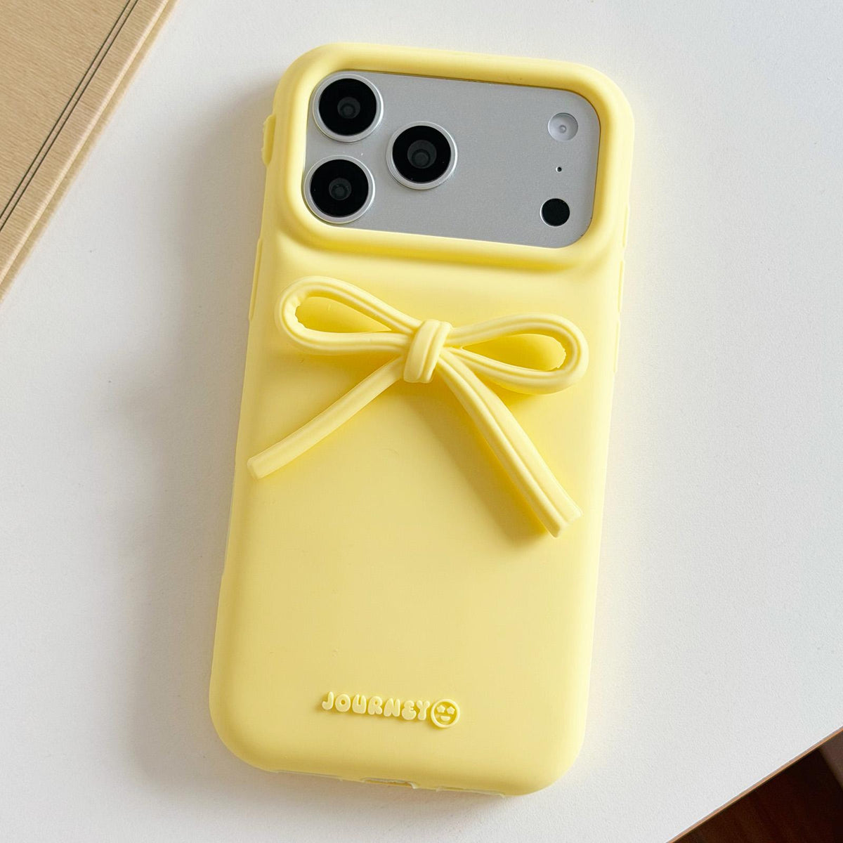 For iPhone 17 Pro Max Bow TPU hybrid PC Bulge Phone Case - Yellow - EDA009958701D