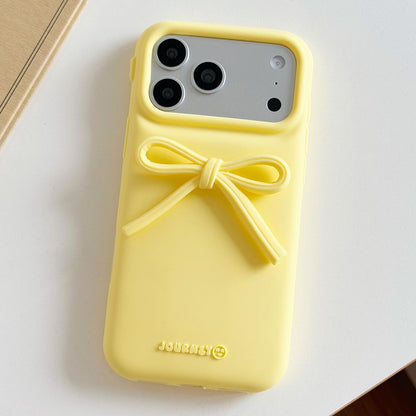 For iPhone 17 Pro Max Bow TPU hybrid PC Bulge Phone Case - Yellow - EDA009958701D