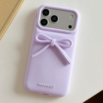 For iPhone 17 Pro Max Bow TPU hybrid PC Bulge Phone Case - Purple - EDA009958701F