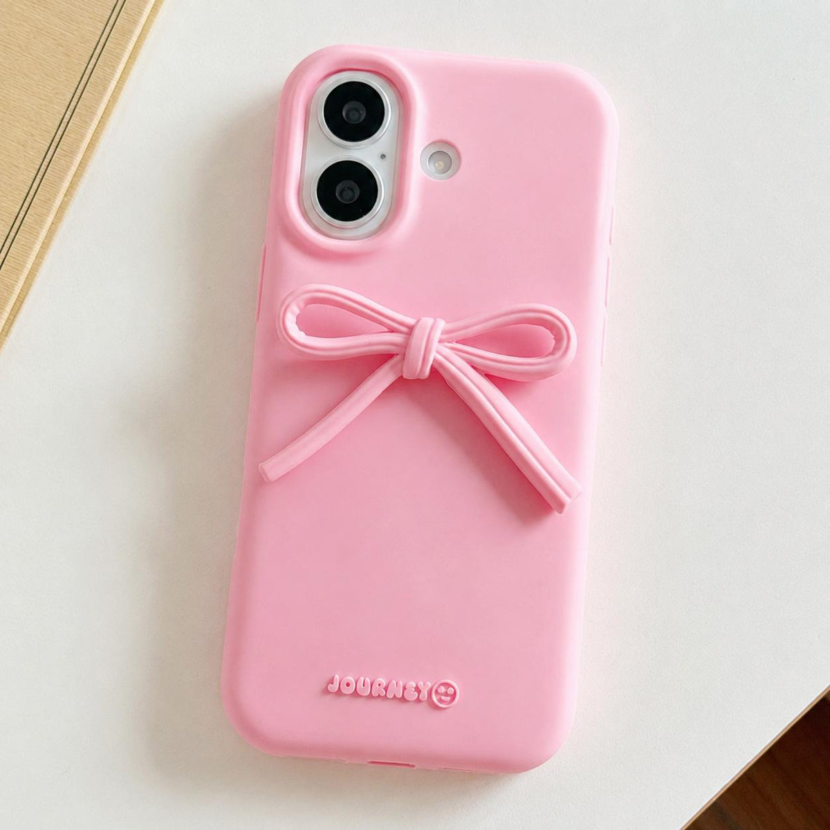 For iPhone 17 Bow TPU hybrid PC Bulge Phone Case - Pink - EDA009958703B