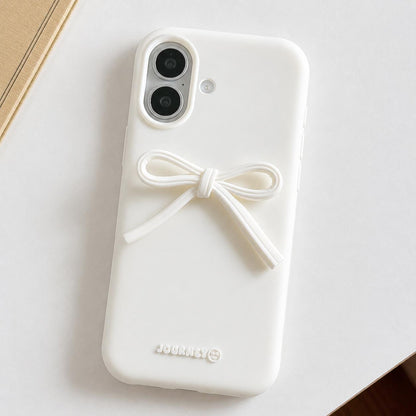 For iPhone 17 Bow TPU hybrid PC Bulge Phone Case - White - EDA009958703E