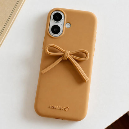 For iPhone 17 Bow TPU hybrid PC Bulge Phone Case - Brown - EDA009958703G