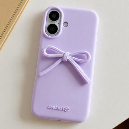For iPhone 16 Bow TPU hybrid PC Bulge Phone Case - Purple - EDA009958707F