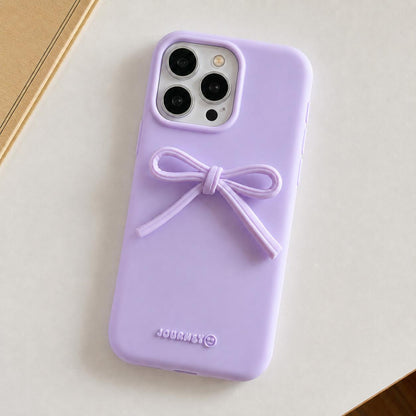For iPhone 15 Pro Max Bow TPU hybrid PC Bulge Phone Case - Purple - EDA009958708F