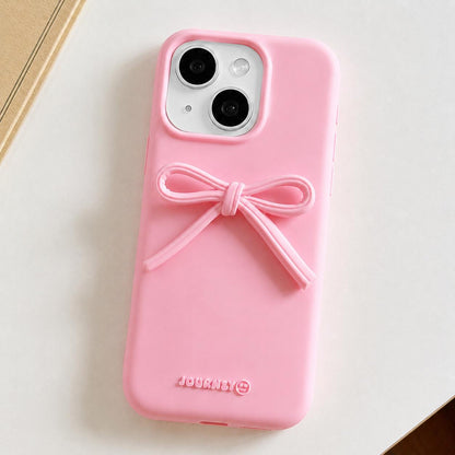 For iPhone 14 Bow TPU hybrid PC Bulge Phone Case - Pink - EDA009958712B