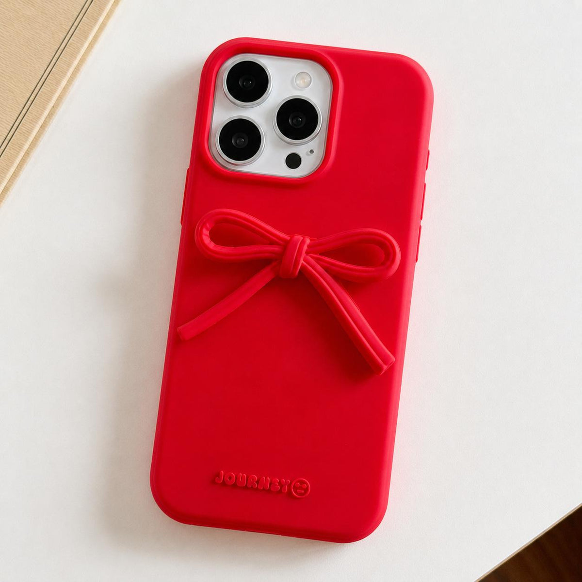 For iPhone 14 Pro Bow TPU hybrid PC Bulge Phone Case - Red - EDA009958713A
