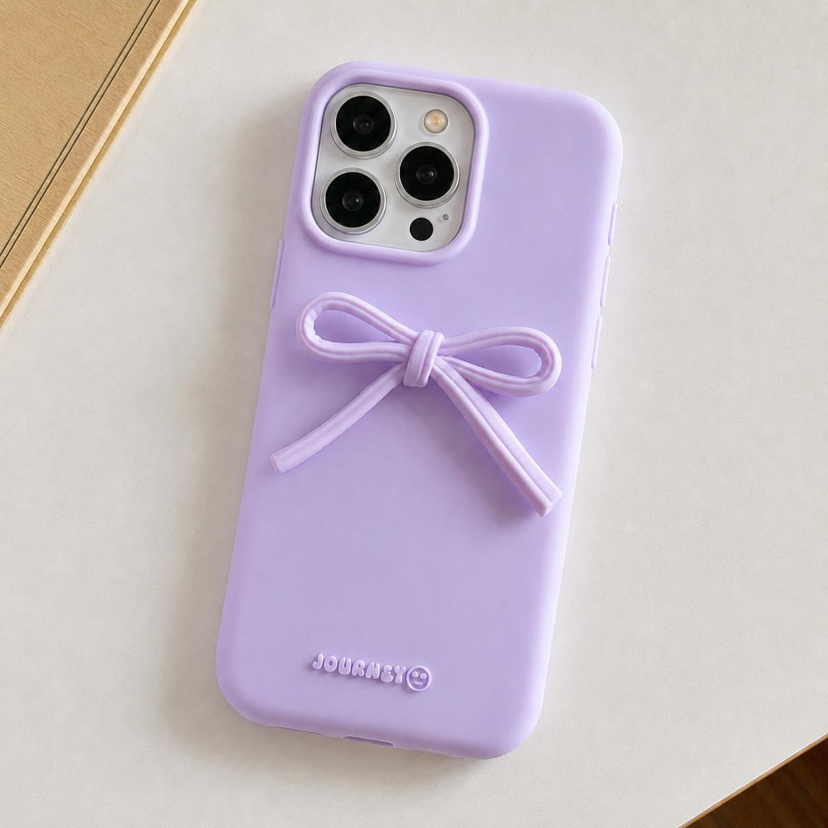 For iPhone 13 Pro Max Bow TPU hybrid PC Bulge Phone Case - Purple - EDA009958716F