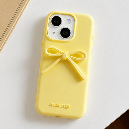For iPhone 13 Bow TPU hybrid PC Bulge Phone Case - Yellow - EDA009958718D