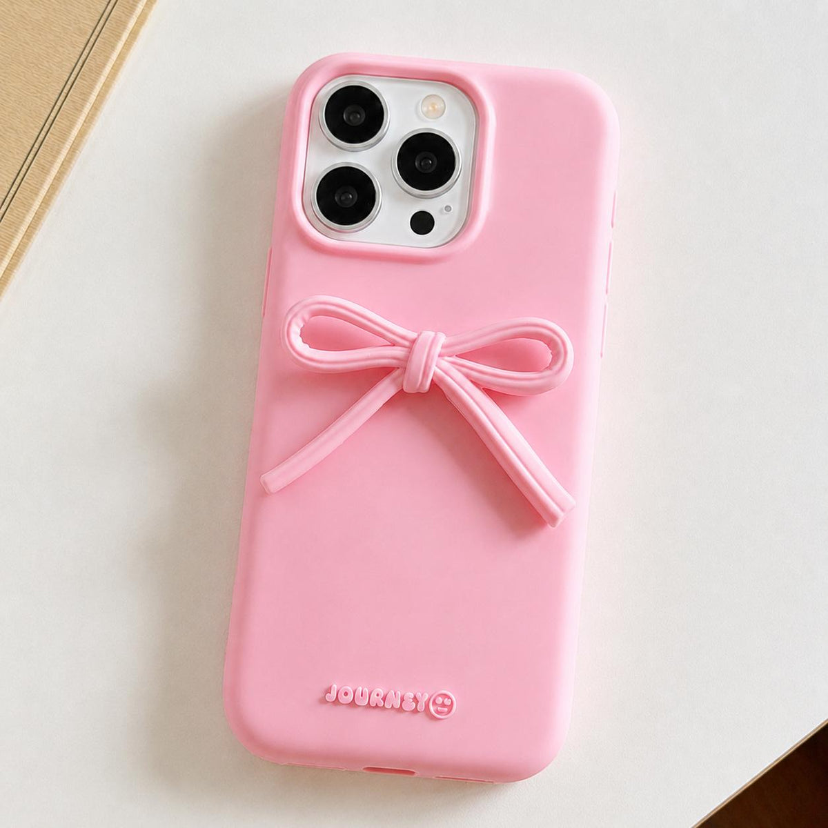 For iPhone 12 Pro Max Bow TPU hybrid PC Bulge Phone Case - Pink - EDA009958719B