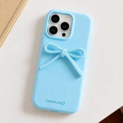 For iPhone 12 Pro Max Bow TPU hybrid PC Bulge Phone Case - Blue - EDA009958719C