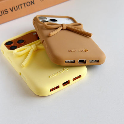 For iPhone 13 Pro Max Bow TPU hybrid PC Bulge Phone Case - Blue - EDA009958716C