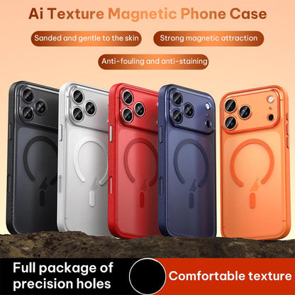 For iPhone 16 Pro Vegan Leather Magnetic Phone Case - Orange - EDA009963002A