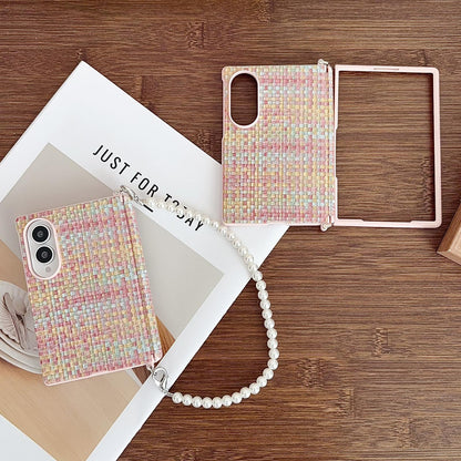 For Galaxy Z Fold8 5G Side Clamp Magnetic Central Axis Fantasy Weave Texture Phone Case - Colorful - EDA009964701A