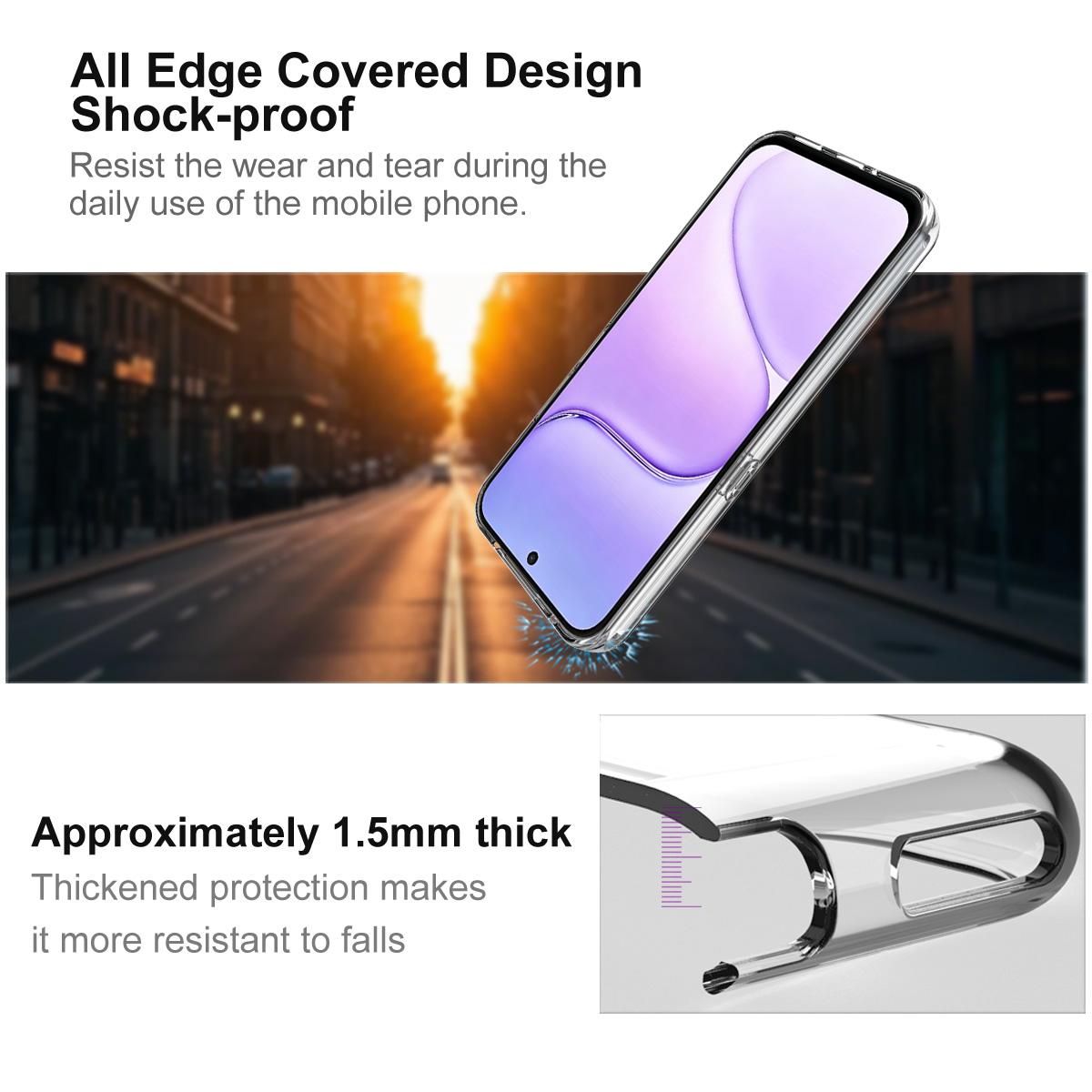 For Honor 600 Smart 5G / X7e Plus 4G / 5G imak UX-10 Series Transparent Shockproof TPU Phone Case - Transparent - EDA009965401A