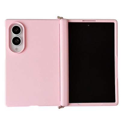 For Galaxy Z Fold8 5G Side Clamp Magnetic Central Axis Lens-Frame Phone Case - Pink - EDA009965501A