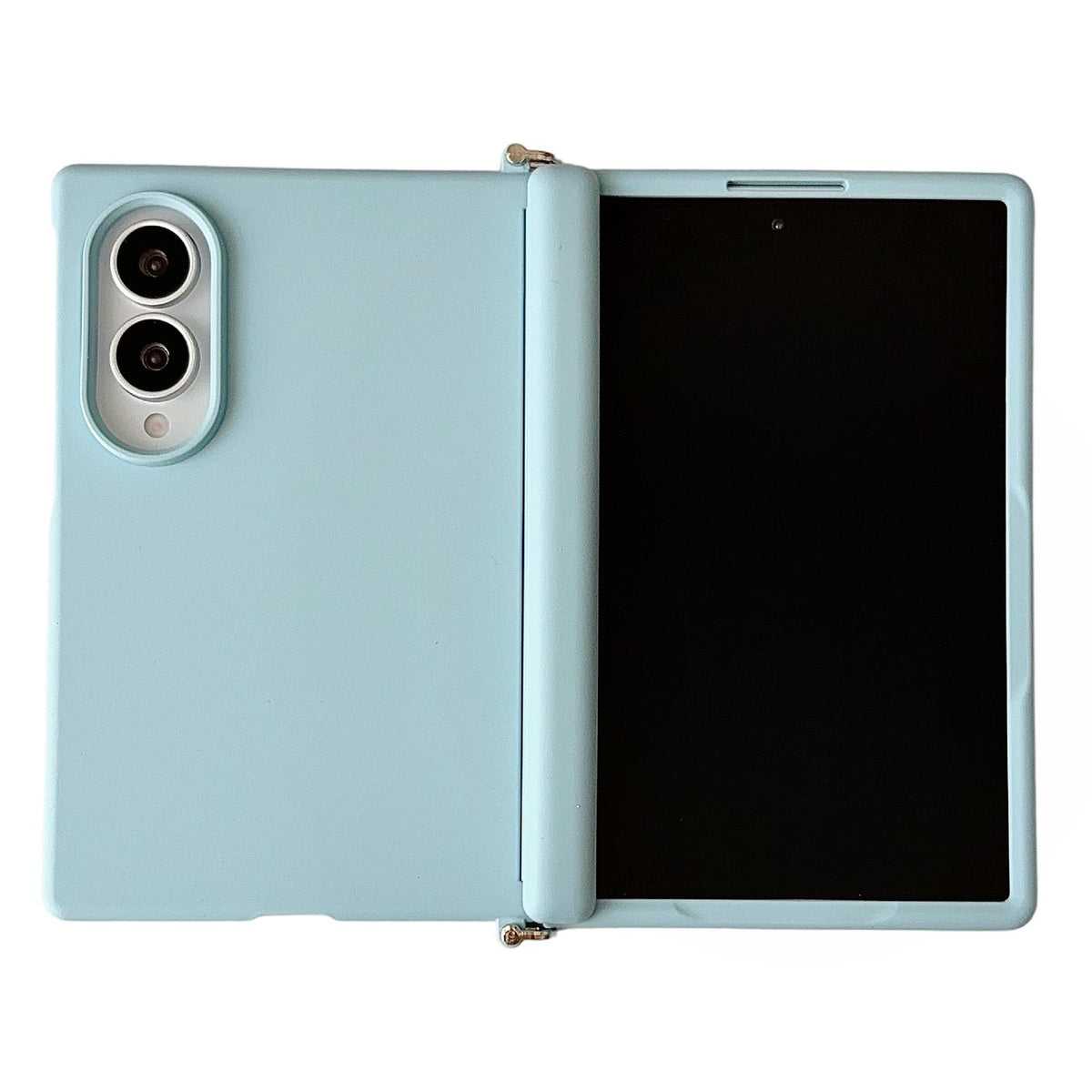For Galaxy Z Fold8 5G Side Clamp Magnetic Central Axis Lens-Frame Phone Case - Light Blue - EDA009965501B