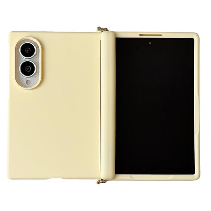 For Galaxy Z Fold8 5G Side Clamp Magnetic Central Axis Lens-Frame Phone Case - Light Yellow - EDA009965501C