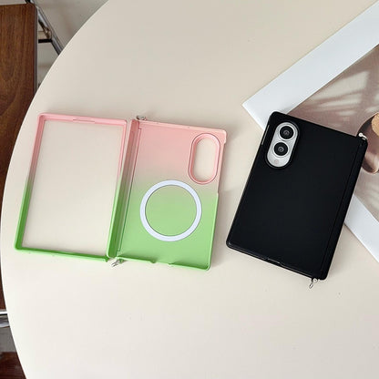 For Galaxy Z Fold8 5G Side Clamp Magnetic Central Axis Lens-Frame Phone Case - Light Yellow - EDA009965501C