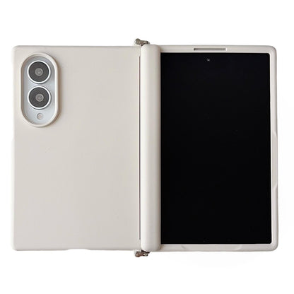 For Galaxy Z Fold8 5G Side Clamp Magnetic Central Axis Lens-Frame Phone Case - White - EDA009965501E