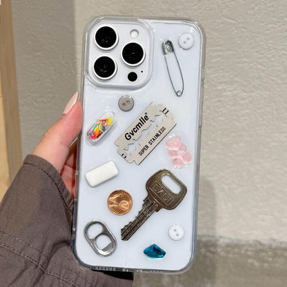 For iPhone 16 Pro Max Creative Color Capsule Acrylic Shockproof Phone Case - Default - EDA009966005
