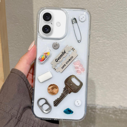 For iPhone 16 Creative Color Capsule Acrylic Shockproof Phone Case - Default - EDA009966008