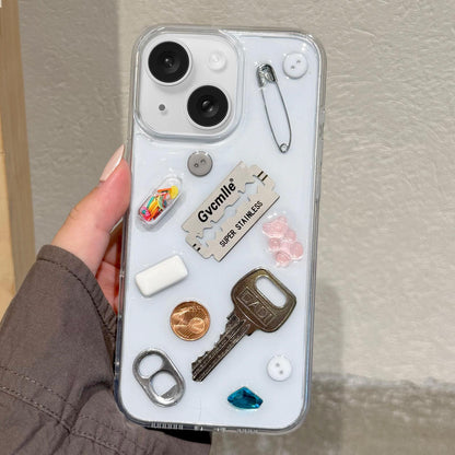 For iPhone 15 Creative Color Capsule Acrylic Shockproof Phone Case - Default - EDA009966012