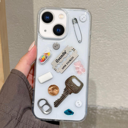 For iPhone 14 / 13 Creative Color Capsule Acrylic Shockproof Phone Case - Default - EDA009966013