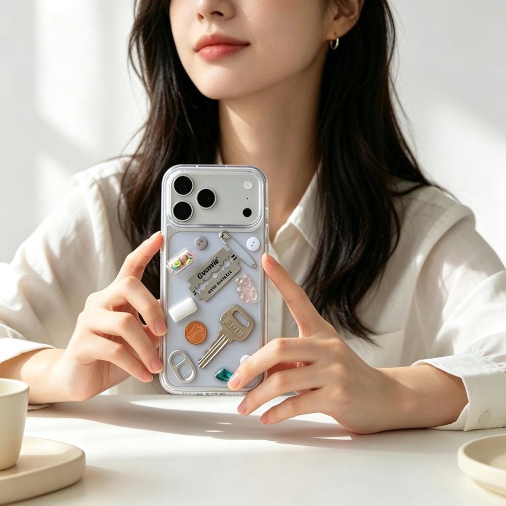 For iPhone 14 Pro Max Creative Color Capsule Acrylic Shockproof Phone Case - Default - EDA009966015