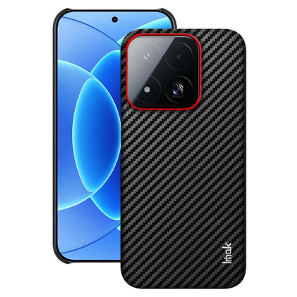 For Xiaomi 17 Max 5G imak Ruiyi Series Red Ring Carbon Fiber Texture Phone Case - Black - EDA009966501A