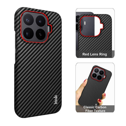 For Xiaomi 17T 5G imak Ruiyi Series Red Ring Carbon Fiber Texture Phone Case - Black - EDA009966503A
