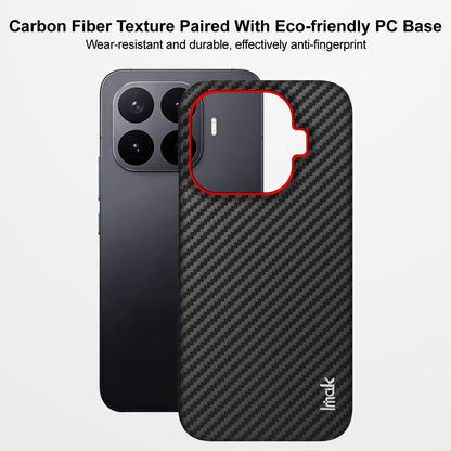 For Xiaomi 17T 5G imak Ruiyi Series Red Ring Carbon Fiber Texture Phone Case - Black - EDA009966503A