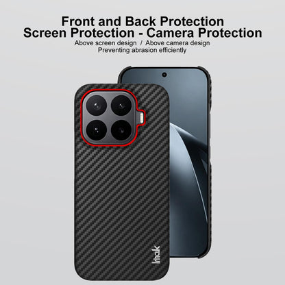 For Xiaomi 17T 5G imak Ruiyi Series Red Ring Carbon Fiber Texture Phone Case - Black - EDA009966503A