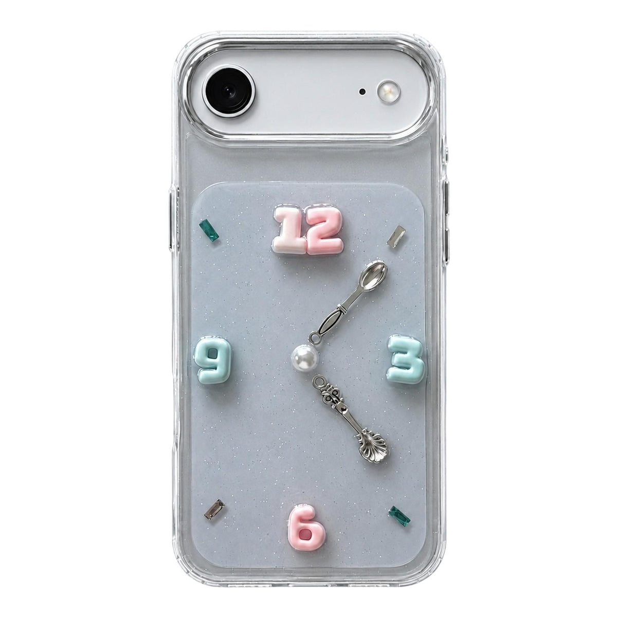 For iPhone Air Creative Clock Design Epoxy Resin Phone Case - Transparent - EDA009966620A