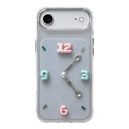 For iPhone Air Creative Clock Design Epoxy Resin Phone Case - Transparent - EDA009966620A