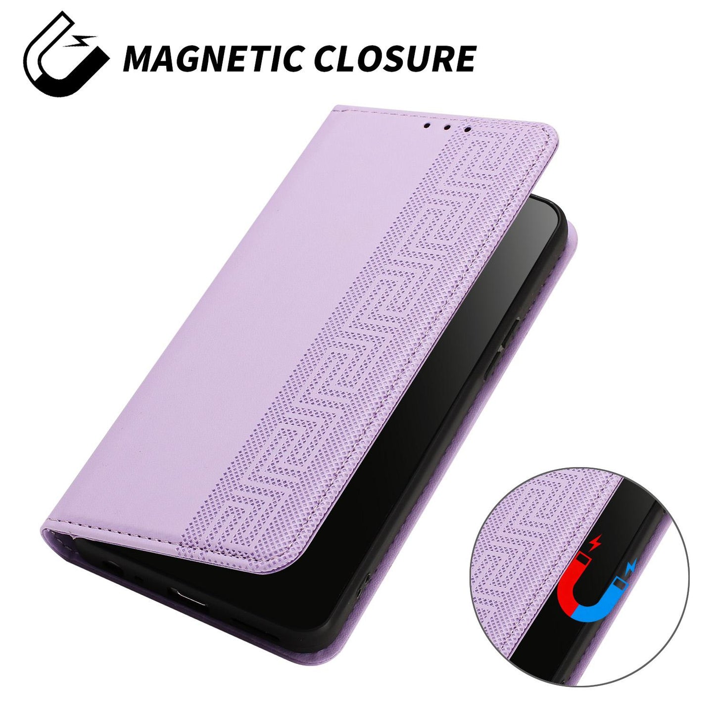 For Redmi K90 Pro Max/Poco F8 Ultra Embossed Meander Pattern RFID Vegan Leather Phone Case(Light Purple)