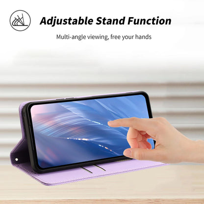 For Redmi K90 Pro Max/Poco F8 Ultra Embossed Meander Pattern RFID Vegan Leather Phone Case(Light Purple)