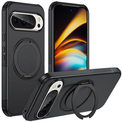 For Google Pixel 11 Pro / 11 / 10 Pro Magnetic 360 Rotating Holder Phone Case - Black - EDA009967301C