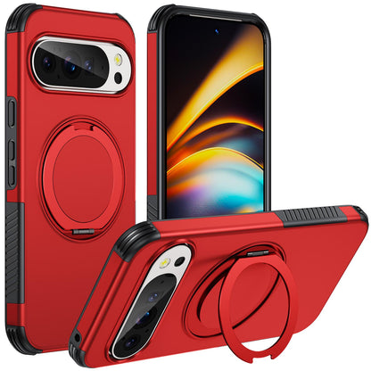 For Google Pixel 11 Pro / 11 / 10 Pro Magnetic 360 Rotating Holder Phone Case - Red - EDA009967301D