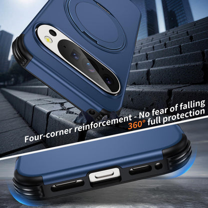 For Google Pixel 11 Pro / 11 / 10 Pro Magnetic 360 Rotating Holder Phone Case - Blue - EDA009967301E