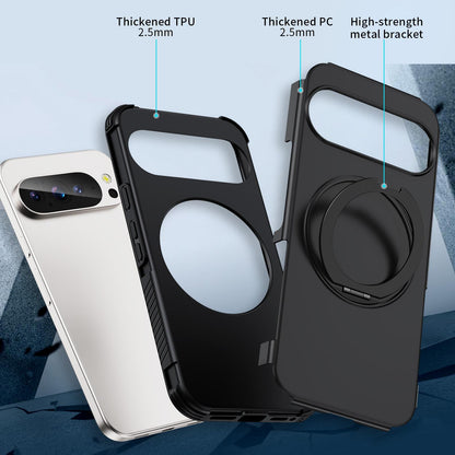 For Google Pixel 11 Pro XL / 10 Pro XL Magnetic 360 Rotating Holder Phone Case - Black - EDA009967302C